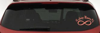 In Loving Memory Of Infinity Car or Truck Window Decal Sticker (Coral)
