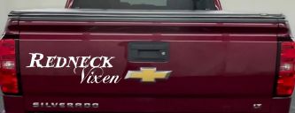 Redneck Vixen Girl Country Car or Truck Window Decal Sticker (White)