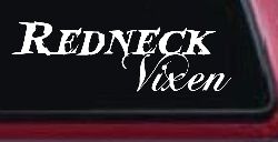 Redneck Vixen Girl Country Car or Truck Window Decal Sticker
