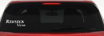 Redneck Vixen Girl Country Car or Truck Window Decal Sticker (White)