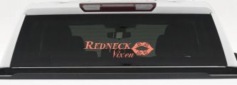 Redneck Vixen with Rebel Lips Country Car or Truck Window Vinyl Decal Sticker (Coral)