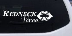 Redneck Vixen with Rebel Lips Country Car or Truck Window Decal Sticker