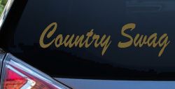 Country Swag Car or Truck Window Vinyl Decal Sticker (Gold)