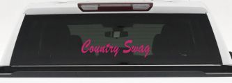 Country Swag Car or Truck Window Vinyl Decal Sticker (Hot Pink)