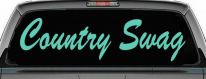 Country Swag Car or Truck Window Decal Sticker (Mint)