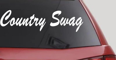 Country Swag Car or Truck Window Vinyl Decal Sticker