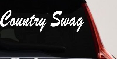 Country Swag Car or Truck Window Vinyl Decal Sticker