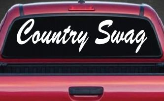 Country Swag Car or Truck Window Decal Sticker