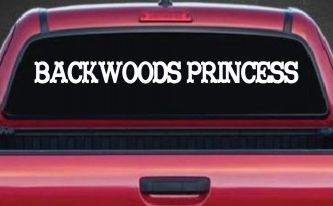 Backwoods Princess Country Car or Truck Window Decal Sticker