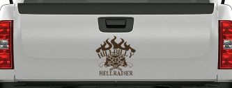 Hillbilly Hellraiser Country Car or Truck Window Decal Sticker (Brown)