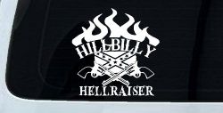 Hillbilly Hellraiser Country Car or Truck Window Decal Sticker