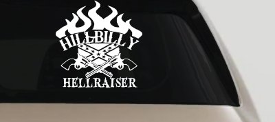 Hillbilly Hellraiser Country Car or Truck Window Vinyl Decal Sticker