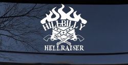 Hillbilly Hellraiser Country Car or Truck Window Decal Sticker