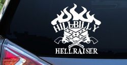 Hillbilly Hellraiser Country Car or Truck Window Decal Sticker