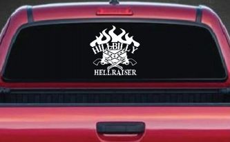 Hillbilly Hellraiser Country Car or Truck Window Decal Sticker