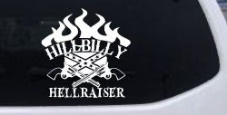 Hillbilly Hellraiser Country Car or Truck Window Decal Sticker