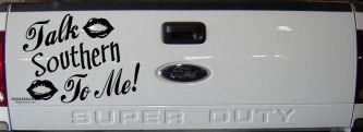 Talk Southern To Me Country Car or Truck Window Decal Sticker (Black)