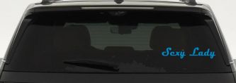 Sexy Lady Car or Truck Window Decal Sticker (Blue)