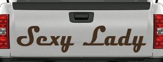 Sexy Lady Car or Truck Window Vinyl Decal Sticker (Brown)
