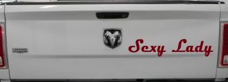 Sexy Lady Car or Truck Window Decal Sticker (Burgundy)