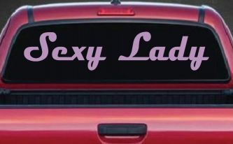 Sexy Lady Car or Truck Window Decal Sticker (Lilac)