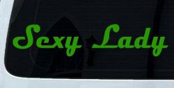 Sexy Lady Car or Truck Window Decal Sticker (Lime)