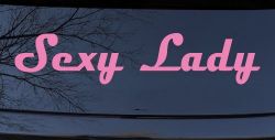 Sexy Lady Car or Truck Window Decal Sticker (Pink)