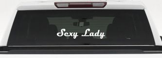 Sexy Lady Car or Truck Window Decal Sticker (White)