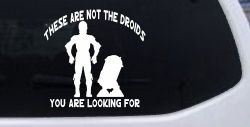 These Are Not The Droids You Are Looking For C3PO R2 D2 Sci Fi Car or Truck Window Decal Sticker