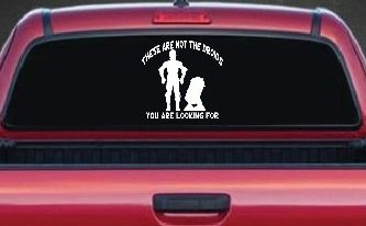 These Are Not The Droids You Are Looking For C3PO R2 D2 Sci Fi Car or Truck Window Decal Sticker