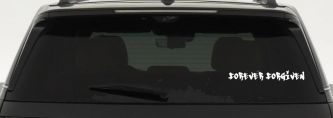 Forever Forgiven Christian Car or Truck Window Decal Sticker (White)