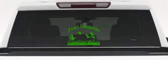 Fowl Language Duck Pond Hunting Car or Truck Window Decal Sticker (Lime)
