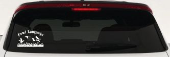 Fowl Language Duck Pond Hunting Car or Truck Window Vinyl Decal Sticker (White)