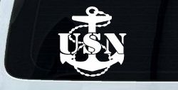 USN Navy Anchor Military Car or Truck Window Decal Sticker