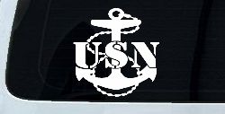 USN Navy Anchor Military Car or Truck Window Decal Sticker