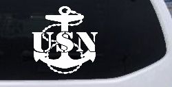 USN Navy Anchor Military Car or Truck Window Decal Sticker