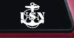 USN Navy Anchor Military Car or Truck Window Decal Sticker