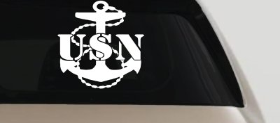 USN Navy Anchor Military Car or Truck Window Vinyl Decal Sticker