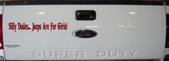 Silly Dudes Jeeps Are For Girls Off Road Car or Truck Window Decal Sticker (Burgundy)