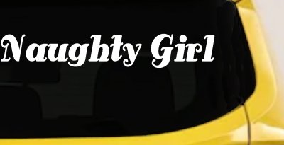 Naughty Girl Car or Truck Window Vinyl Decal Sticker