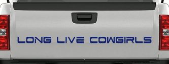 Long Live Cowgirls Country Car or Truck Window Vinyl Decal Sticker (Navy)
