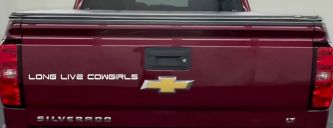 Long Live Cowgirls Country Car or Truck Window Vinyl Decal Sticker (White)