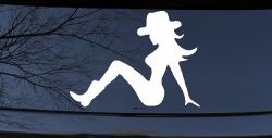 Mudflap Cowgirl Country Car or Truck Window Decal Sticker