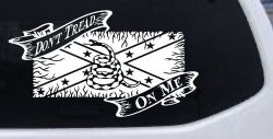 Don't Tread On Me Gadsden Rebel Flag Country Car or Truck Window Decal Sticker