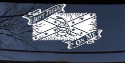 Don't Tread On Me Gadsden Rebel Flag Country Car or Truck Window Decal Sticker
