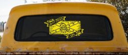 Don't Tread On Me Gadsden Rebel Flag Country Car or Truck Window Decal Sticker (Yellow)