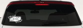 Rebel Girl with Rebel Flag Country Car or Truck Window Decal Sticker (White)