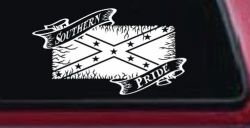 Southern Pride Rebel Flag Country Car or Truck Window Decal Sticker