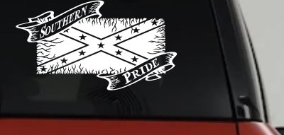 Southern Pride Rebel Flag Country Car or Truck Window Vinyl Decal Sticker