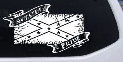 Southern Pride Rebel Flag Country Car or Truck Window Decal Sticker
